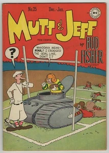 Mutt & Jeff (1939) #25 Football Cover Cicero's Cat Simp D'Dill Bud Fisher FN/VF - Picture 1 of 3