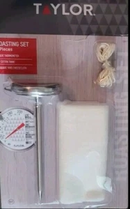Taylor 3 Piece Roasting Set Meat Thermometer Twine Cheesecloth~NEW - Picture 1 of 5