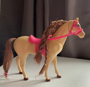 Toy Horse Pink Saddle Barbie Doll Size - Picture 1 of 8