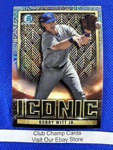 2023 #BI-6 Bobby Witt Jr Bowman Chrom ikonischer Mojo-Refraktor parallel Royals - Bild 1 von 2