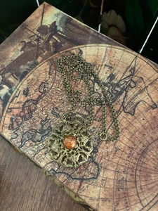 Victorian Metal Filigree Necklace - Picture 1 of 5