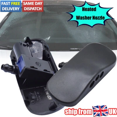 2x Front Windscreen Washer Spray Nozzle Jet Heated For AUDI A3 A4 A7 Q3 Q5 Q7 TT - Image 1 of 4