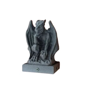 Gargoyle Fence Post Topper | Decorative Outdoor Fence Cap | Garden Gargoyle - Picture 1 of 10