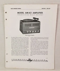 Amplificador portátil Stromberg Carlson modelo AM-43 25W - Manual de ingenieros de ventas - Imagen 1 de 4