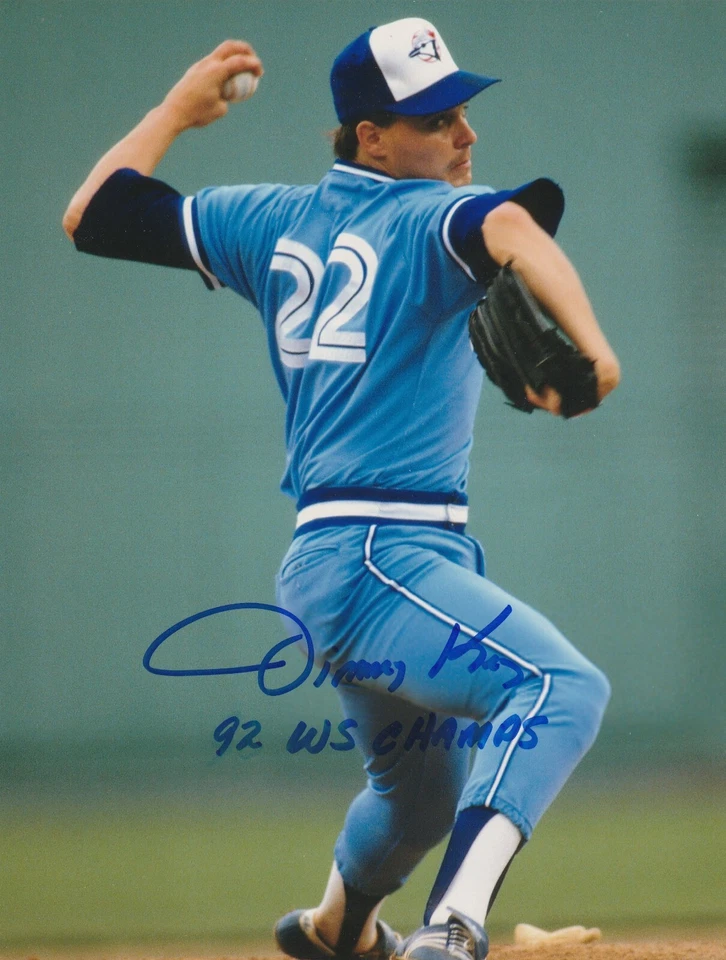 JIMMY KEY TORONTO BLUE JAYS 92 WS CHAMPS  ACTION SIGNED 8x10 - Image 1 of 1