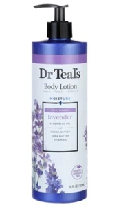 Dr Teal's Lavender Body Lotion, 24 Hour Moisture + Soothing Essential Oil 18 oz - Picture 1 of 5