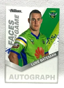 2018 ESP NRL Traders Faces Of The Game FG5 Luke Bateman Canberra Raiders - Picture 1 of 2