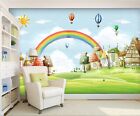 3D Rainbow Castle G13764 Wallpaper Wall Murals Removable Self-adhesive Honey