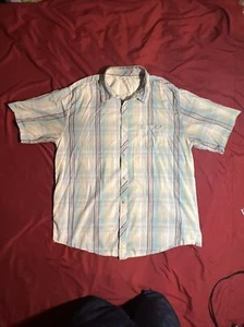 Horny Toad Men’s Shirt Button Up Short Sleeve Light Plaid Organic Cotton XXL - Picture 1 of 7