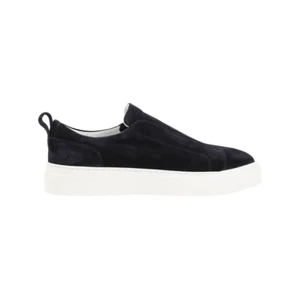 KITON Navy Blue Suede Sneakers New And Authentic - Picture 1 of 5