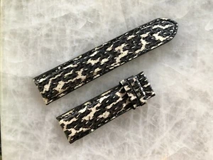 22mm/20mm Python Print Leather Watch Strap Band - Picture 1 of 4