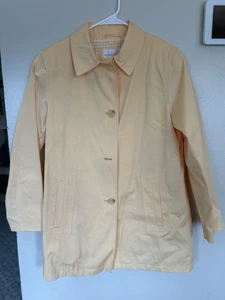 Chaqueta impermeable Worthington amarilla retro corta trinchera talla mediana para mujer - Imagen 1 de 3