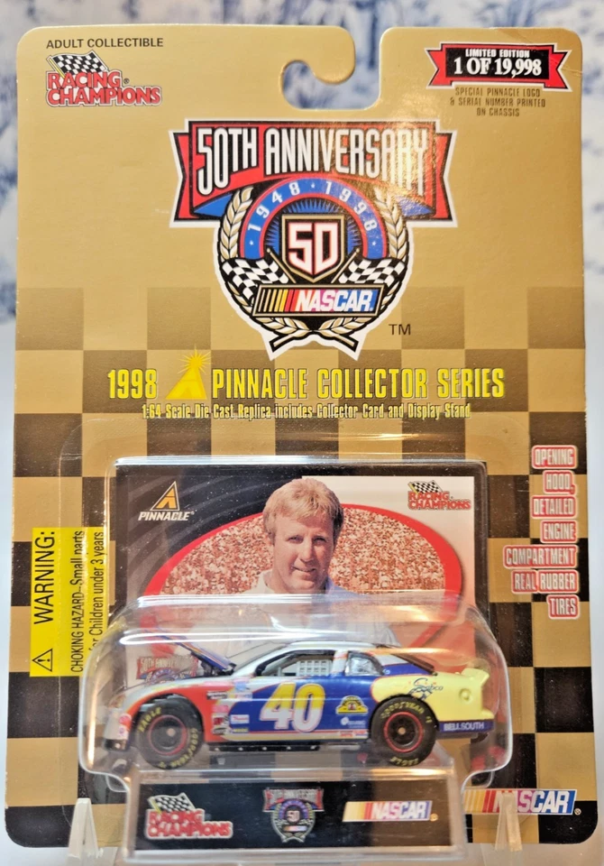 Racing Champions Pinnacle Collector Series 1998, Sterling Marlin #40, escala 1:64 Foto 1 de 1