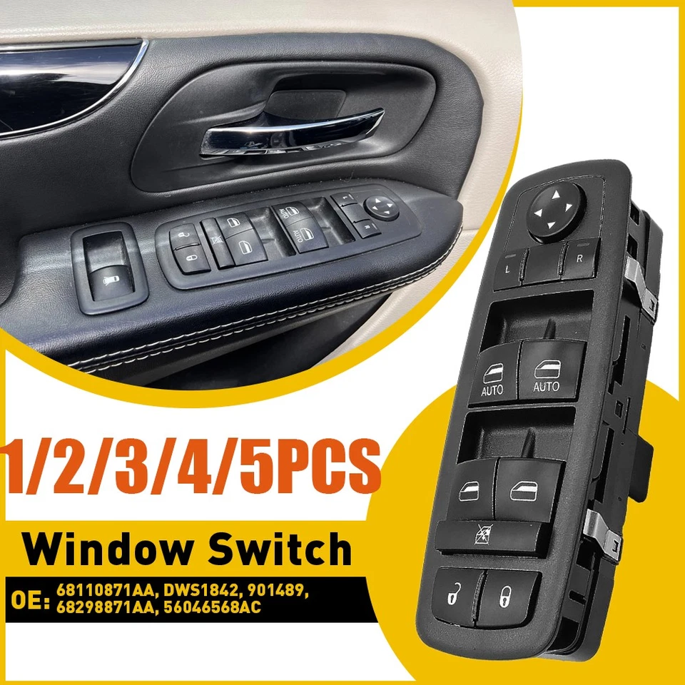 Interruptor de ventana eléctrica maestro para Dodge Grand Caravan Chrysler 2010-11 1-5x Foto 1 de 4