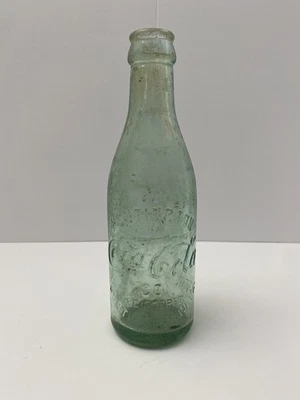 Botella de Coca Cola Huntington WVa con guión de lados rectos Aqua WV West Virginia Coke Foto 1 de 4