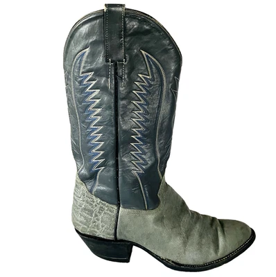 Botas de Vaquero RARAS Cowtown De Colección Estampado de Elefante Cuero Exótico Gris 10 Para Hombres México Foto 1 de 4
