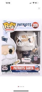 John Hannah Signed Patriots #209 Santa Funko Pop! Inscribed "HOF 91" (Schwartz) - Picture 1 of 4