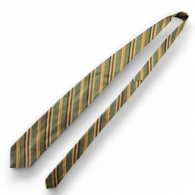 Corbata Hane Barnes 100 % seda hecha a mano en Italia a rayas de lujo 60" - 3,5" Foto 1 de 4