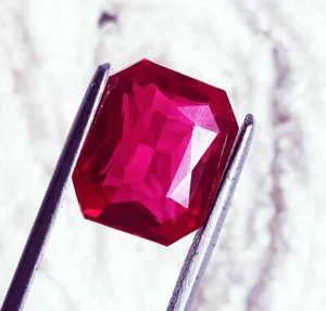 8,15 ct Strahlender Schliff natürlicher roter Rubin loser Edelstein zertifiziert mit kostenlosem Geschenk - Bild 1 von 7
