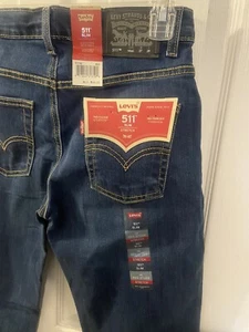 Levi's 511 Slim Fit Performance Jeans, Big Boys Blue Size 14 Reg 27x29 MSRP $48 - Picture 1 of 4