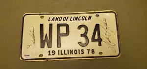 Walter Payton PSA/DNA 1/1 Auto. Signed License plate from actual car. - Picture 1 of 5