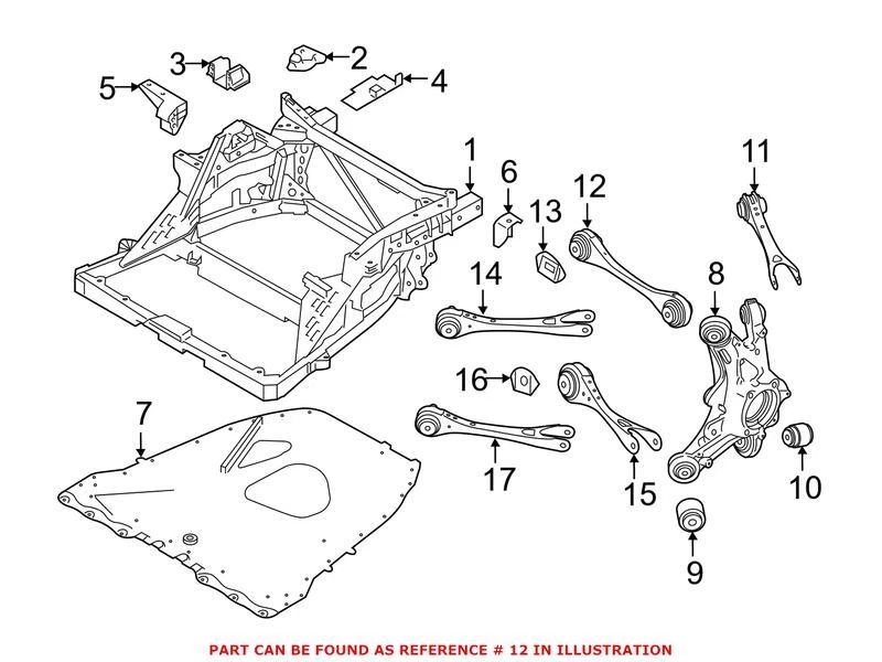 Genuine OEM Rear Right Lower Rearward Suspension Control Arm For BMW 33326862216 - Изображение 1 из 1