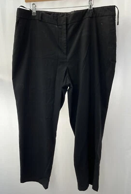 Trousers M&Co Size 20 L28” Black Polyester Blend Dress Pants Straight Leg Womens - Image 1 of 4