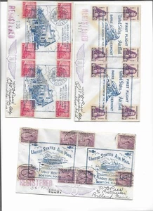 Flugpost / 1934 6 verschiedene hochdekorative frankierte US-Erstflug-Briefe - Bild 1 von 4