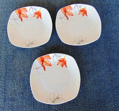 Tabletops Gallery Lily - 8" - Set of 3 Salad Plates ~ No Noted Flaws - Image 1 of 4
