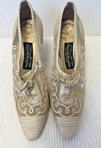 Stuart Weizmann Russel Bromley, Shoes, Size 5, Formal, Gold, Leather Mesh - Picture 1 of 10