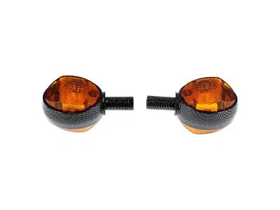 Set: 2 Blinker in Carbon-Optik mit orangenem Glas - Simson KR51/1,  KR51/2, SR4- - Bild 1 von 4