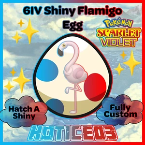Flamigo UOVO LUCIDO 6IV Pokemon Scarlatto e Viola MASCHERA VERDE DLC - Foto 1 di 24