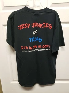 Camiseta Jeep Para Hombre Talla M/S Negra Junkies Texas Mangas Cortas  - Imagen 1 de 9