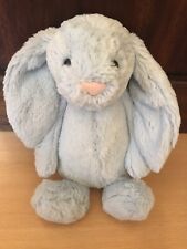 Jellycat Medium Bashful Blue Bunny Rabbit Soft Comforter Plush Toy 11”