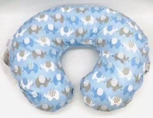 Boppy Nursing Pillow —with Blue & Gray Elephants Cover - Picture 1 of 1