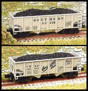Z Scale ALUMINUM 33' Rib 2-Bay Hoppers USA 2-pk.#1 FT NIB - Picture 1 of 9