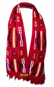 Southwest Native American Indian Navajo Print Knit Scarf-Red - Picture 1 of 3