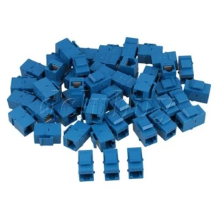 100 Pieces Cat6 RJ45 Blue Coupler Female Adapter for Keystone Panel - Afbeelding 1 van 6