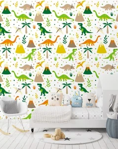 3D Lovely Dinosaur 5902 Wallpaper Mural Wall Print Wall Wallpaper Murals US Coco - Picture 1 of 11