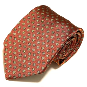 Corbata Brooks Brothers Nueva con Etiquetas Foulard Hoja de Óxido Hojas Antiguo Dinero Estilo Dapper Makers - Imagen 1 de 21