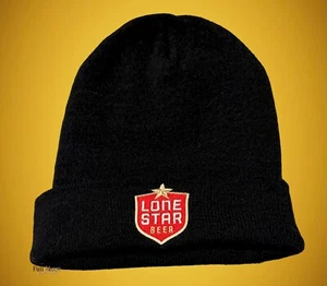 New Lone Star Beer Vintage Men's Black Cap Hat Beanie - Picture 1 of 2