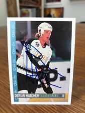 1992-93 OPC O-PEE-CHEE #123 DERIAN HATCHER SIGNED AUTOGRAPHED CARD