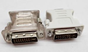2X DVI-I Male Analog (24+5) to VGA Female (15-pin) Connector Adapter Desktop