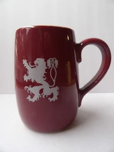 Coors Vintage Thermo Porcelain Beer/Coffee Mug Deep Red - Picture 1 of 3