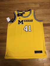 yellow michigan basketball jersey
