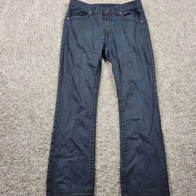 Request Jeans Mens 36x32 Punk Rock Retro Embroidered Stud Dark Wash Distressed  - Image 1 of 4