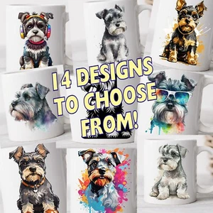 MINIATURE SCHNAUZER DOG COFFEE MUG GIFT - various designs to choose from! - Picture 1 of 15