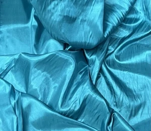 5 YARD TURQUOISE BLUE Lining Fabric 45” Width - Picture 1 of 2
