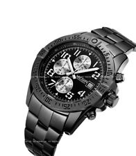 Megir Men's Watches Quartz Movement Alloy Watch Case Steel Belt Silver Dial 2030