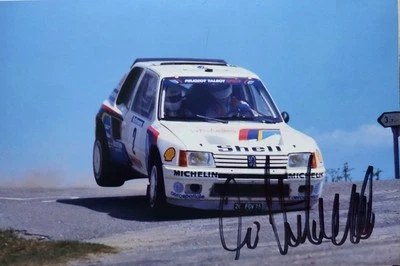 photo signée Ari Vatanen Rallye WRC Peugeot Tour De Corse Autographe  - Photo 1/2